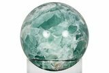 Stunning, Polished Green Fluorite Sphere - Mexico #227224-2